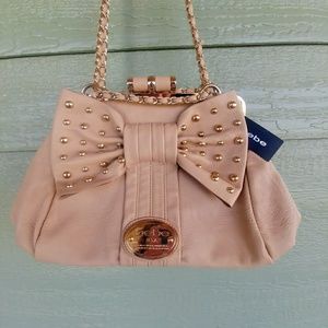 NWT Bebe Stephanie Stud Bow Frame Satchel